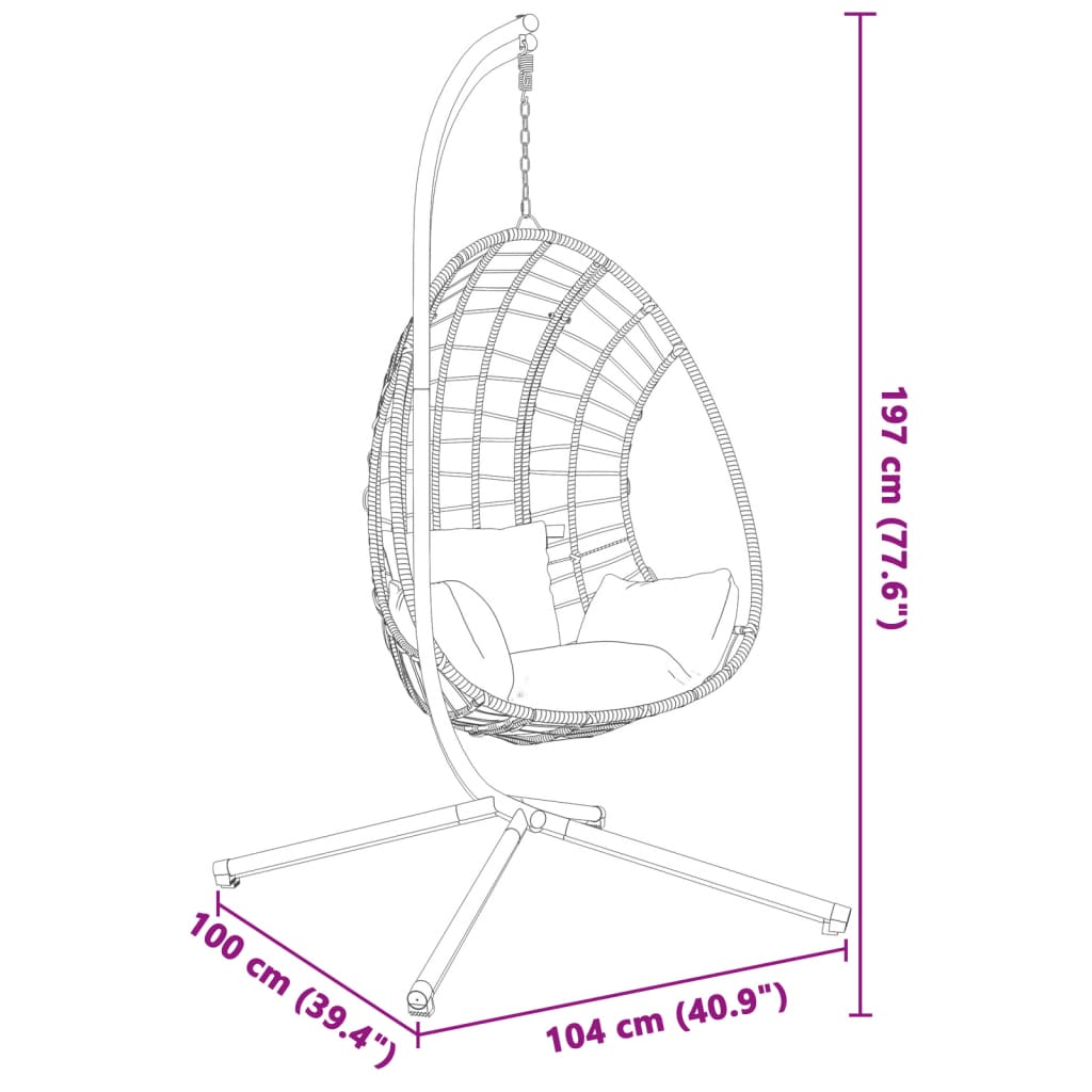 Support pour fauteuil suspendu en acier - 150 kg | Goliath